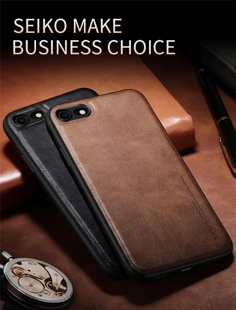 Ốp lưng da cho iPhone 6, 6s, 6 Plus, 6s Plus, iPhone 7, 7 Plus, iPhone 8 , 8 Plus hãng X-level cao cấp viền mềm chống sốc - Hàng chính hãng