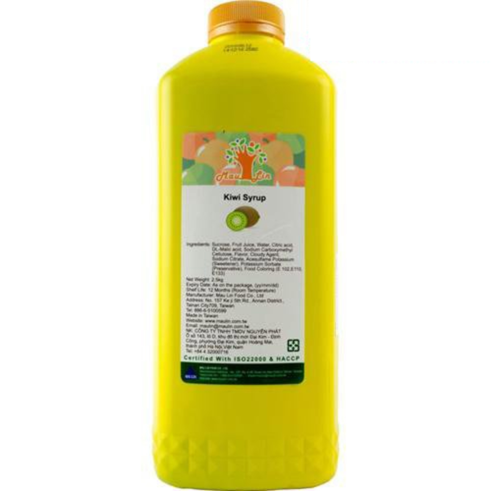 siro kiwi maulin mau lin kiwi syrup chai 2.5 kg - nguyên liêu pha chế trà 1