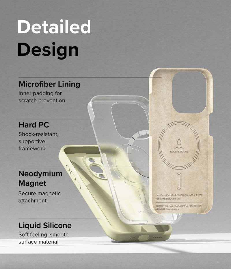 Ốp lưng dành cho iPhone 15 Pro Max/15 Pro/15 Plus/15 RINGKE Silicone Magnetic - Hàng Chính Hãng