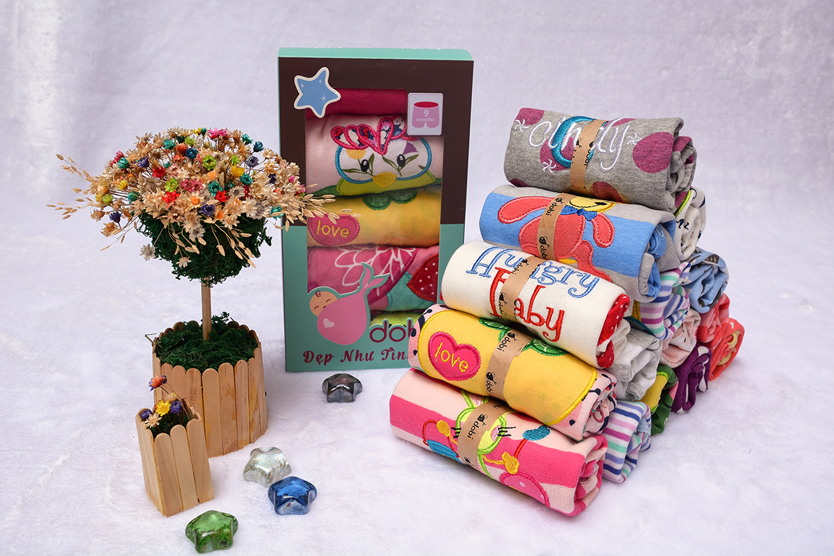 Combo 5 Body Liền Quần Tay Ngắn Bé Trai Dobi ALQ01