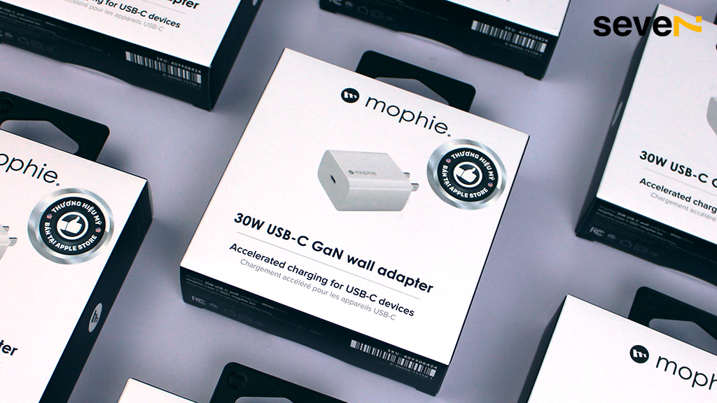 CỦ SẠC MOPHIE PD 30W USB-C GAN WHITE – 409908424 Hàng Chính Hãng 