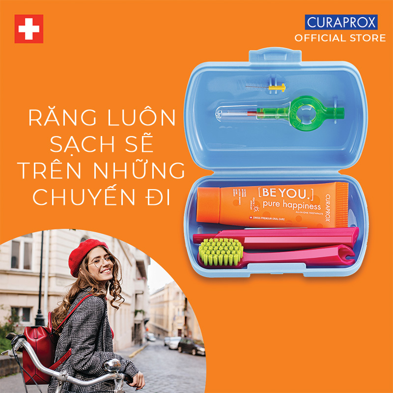 bộ chăm sóc răng miệng du lịch curaprox travel set 1