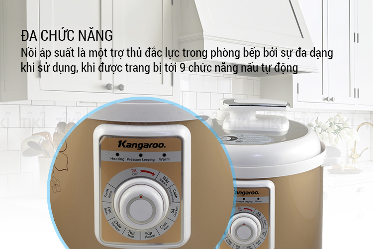 Nồi Áp Suất Điện Kangaroo KG135 (5L) - Hàng chính hãng