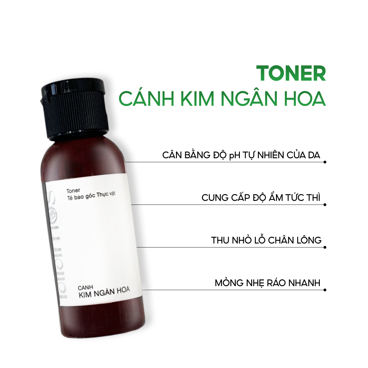 Toner Lalamos chiết xuất hoa kim ngân: Cân bằng độ pH, cấp ẩm tức thì, thu nhỏ lỗ chân lông, mang lại làn da mịn màng, tươi trẻ.  #toner #lalamos #kimnganhoa
