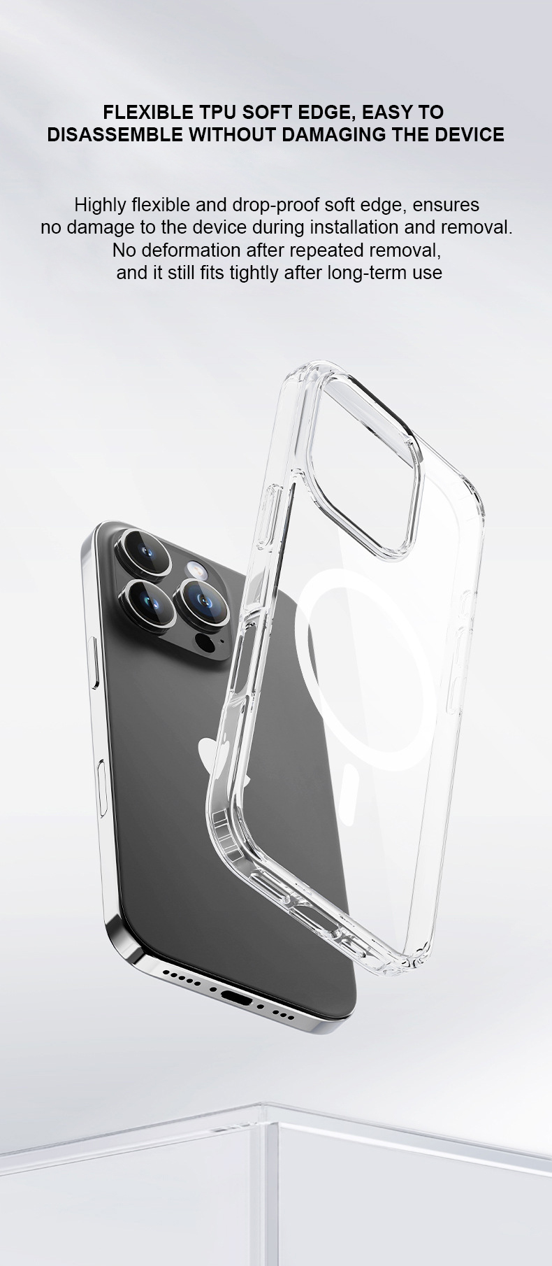 Ốp lưng trong suốt sạc từ tính dành cho iPhone 16 / 16 Plus / 16 Pro / 16 Pro Max - Hàng chính hãng