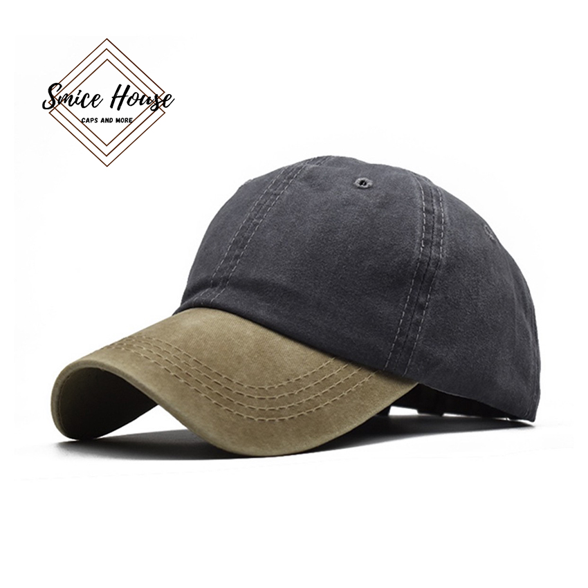[ĐÓNG HỘP] Nón lưỡi trai jeans trơn bụi bạc màu kết hợp 2 màu dành cho cả nam và nữ freesize - Mũ che nắng mùa hè- Smice House