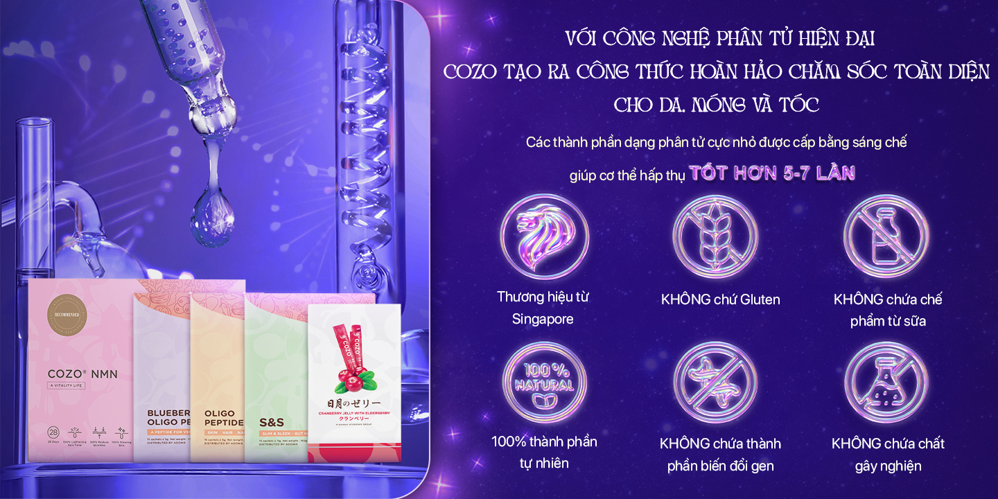 Thạch Giúp Cân Bằng Và Ngăn Nhiễm Trùng Đường Tiết Niệu COZO Cranberry Jelly Chiết Xuất Nam Việt Quất Và Elderberry, Tăng Khả Năng Miễn Dịch