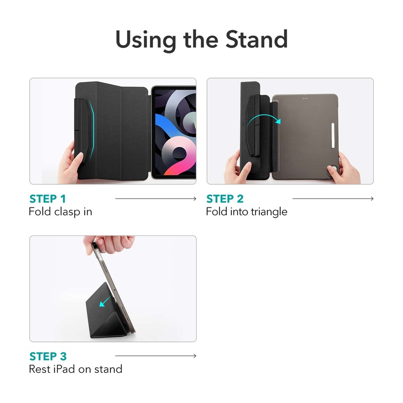 Bao Da Dành Cho iPad Air 4/ Air 5/ Air 6 ESR Ascend Trifold Hard Case - Hàng Chính Hãng