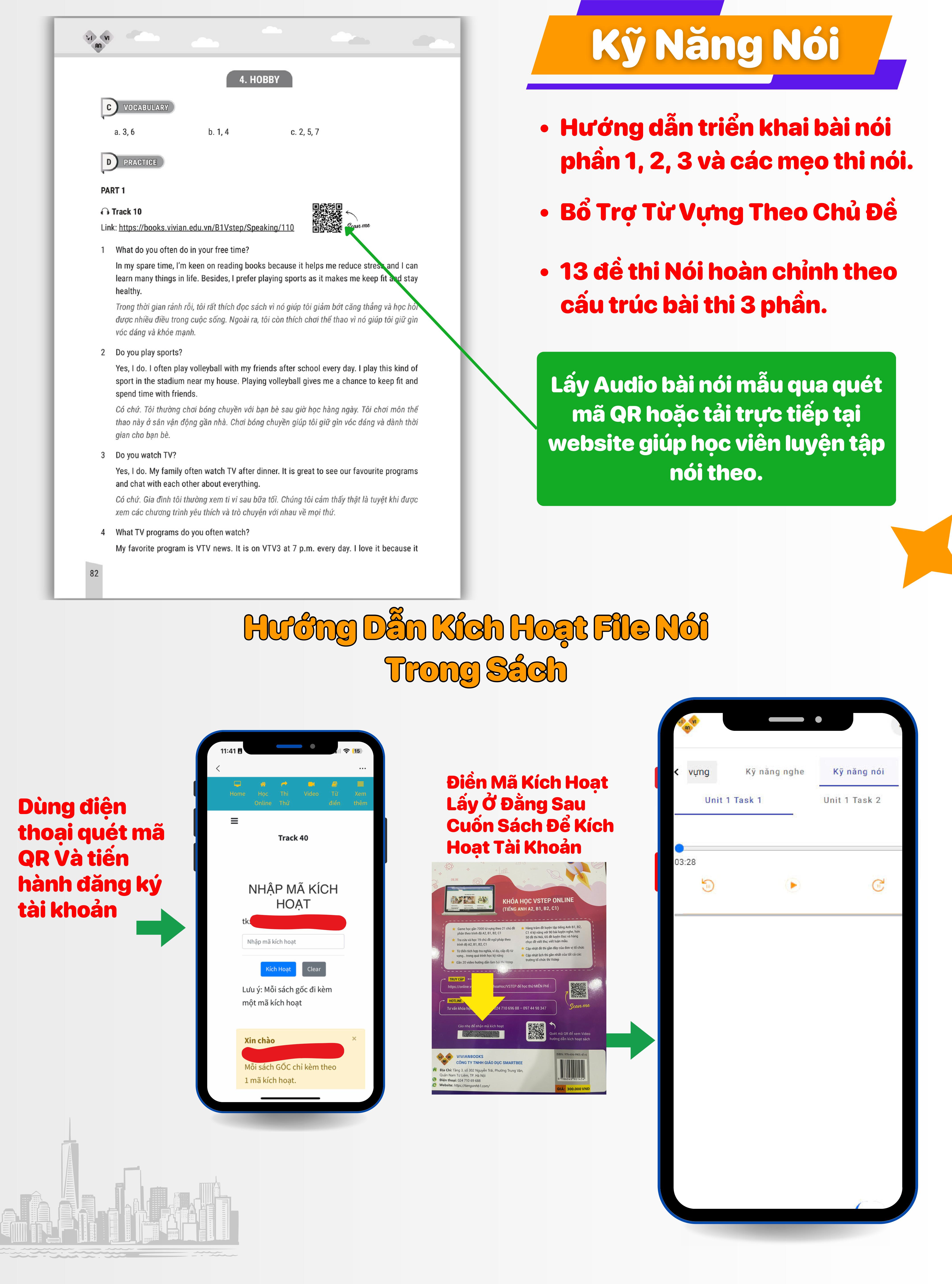 Sách Luyện thi B1 Vstep 4 kỹ năng - Ôn thi chứng chỉ tiếng Anh B1 bậc 3 (bằng B1 tiếng Anh) theo Khung NLNN Việt Nam