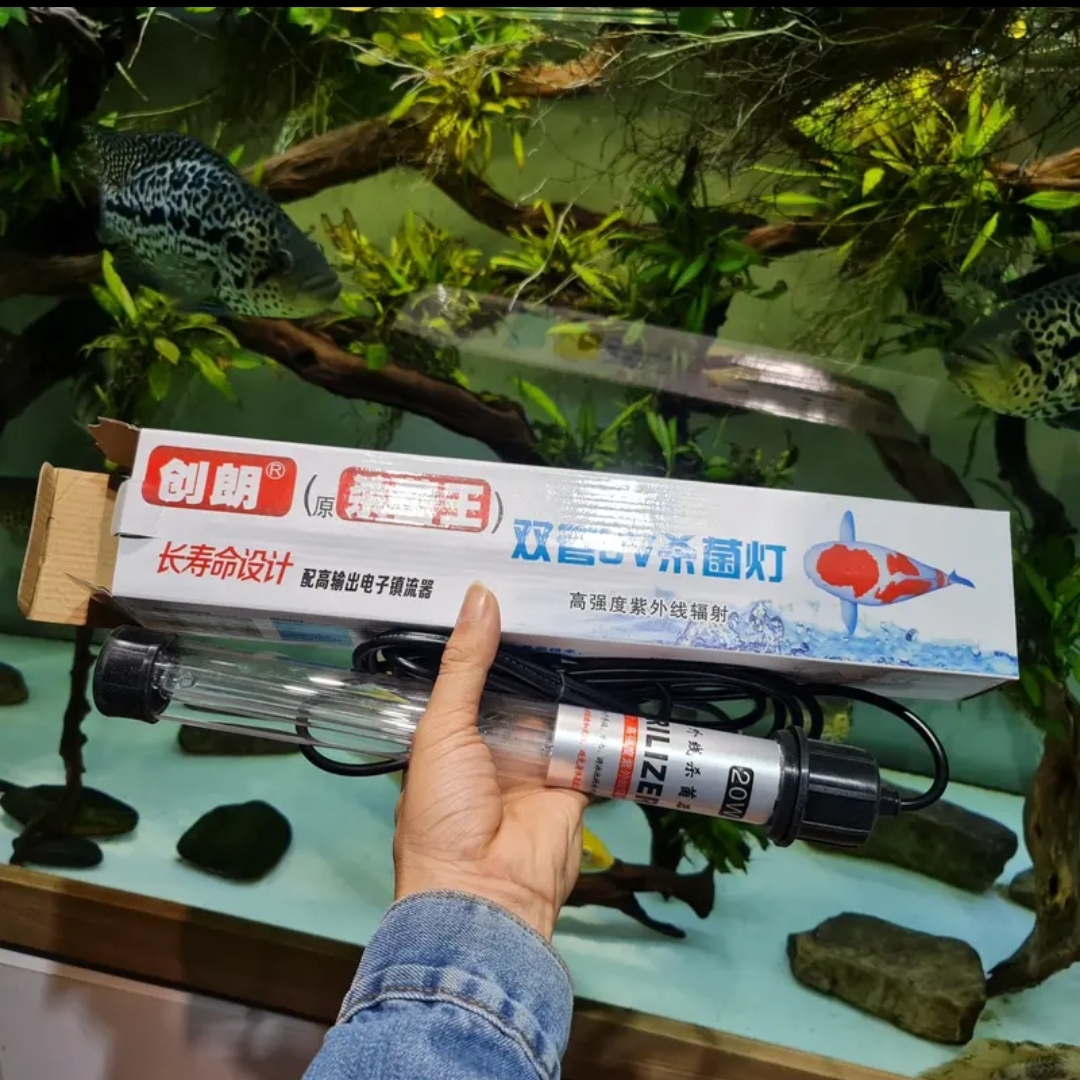 Đèn UV hồ cá diệt khuẩn, diệt tảo, rêu trong 7 ngày công suất 20W, 30W, 40W, 60W cao cấp cho hồ cá lớn, bể cá ngoài trời