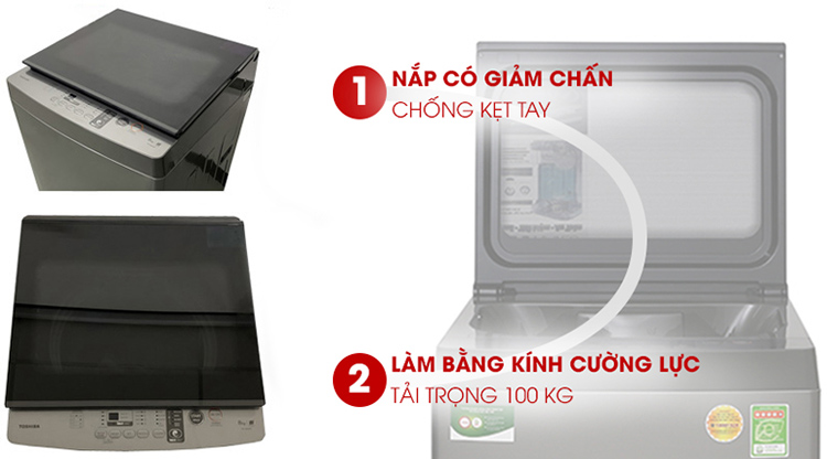 Máy giặt Toshiba 8 kg AW-K905DV(SG) - Chỉ giao HCM
