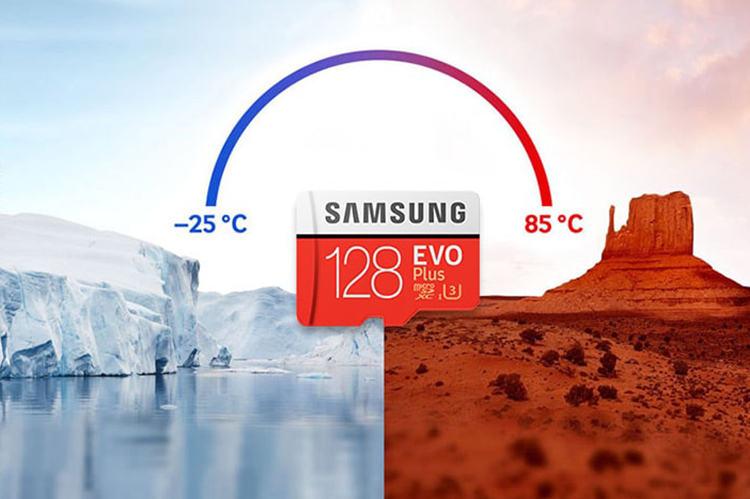 Thẻ Nhớ MicroSDXC Samsung Evo Plus 128GB UHS-I U3 100MB/s - Model 2017 Đỏ - Hàng Nhập Khẩu