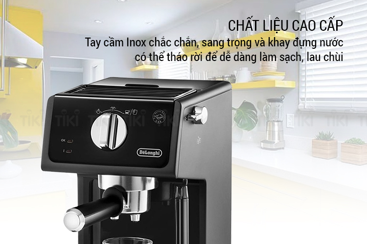 Máy Pha Cà Phê Espresso Delonghi ECP31.21 (1100W) - Đen - Hàng Chính Hãng