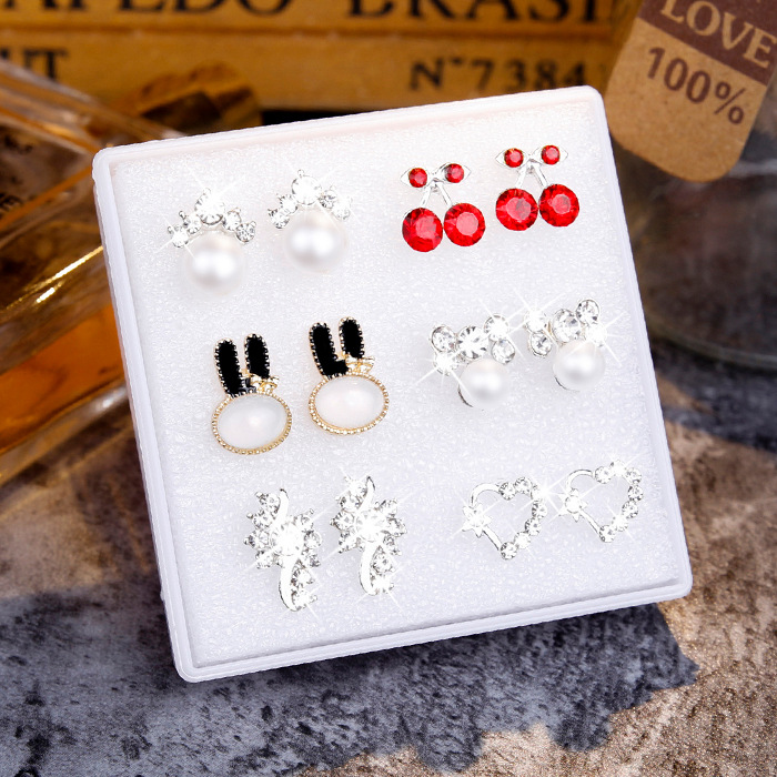 Combo 6 đôi bông tai nụ thời trang nữ xinh đẹp cho bạn gái