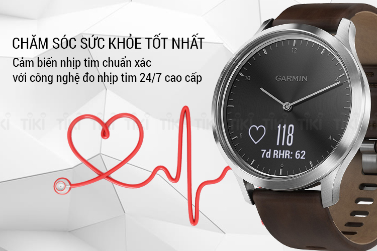 Đồng Hồ Thông Minh Garmin Vivomove HR Premium - Hàng Chính Hãng