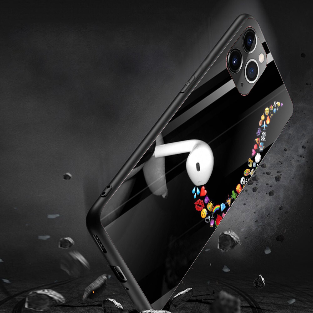 Ốp điện thoại kính cường lực cho máy iPhone 11 Pro Pro Pro - emoji kute MS EMJKT037