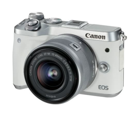 Máy Ảnh Canon EOS M6 Vi Xử Lý Dual-Core + Kit 15-45mm (24 MP) - Trắng