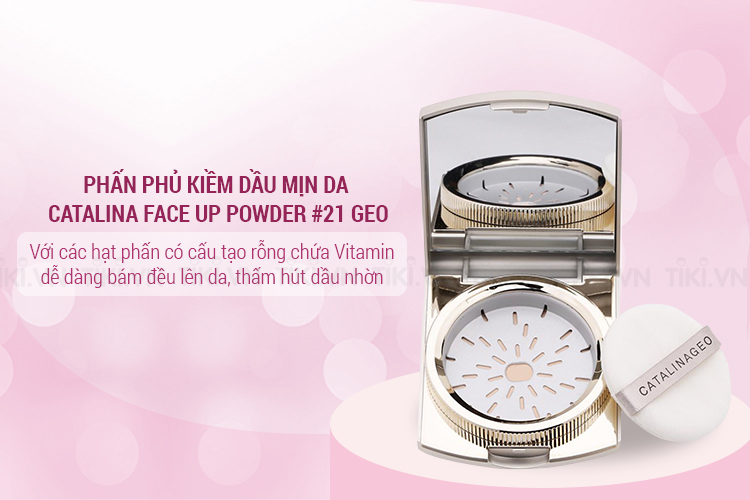 Phấn Phủ Kiềm Dầu Mịn Da Catalina Face Up Powder #21 Geo