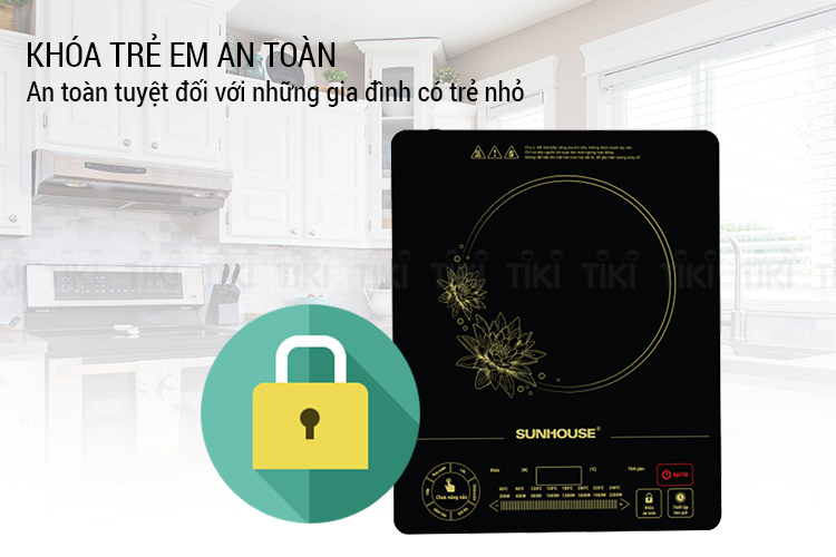 Bếp Điện Từ Cảm Ứng Sunhouse SHD6865 (2200W) - Kèm Nối Lẩu - Hàng Chính Hãng