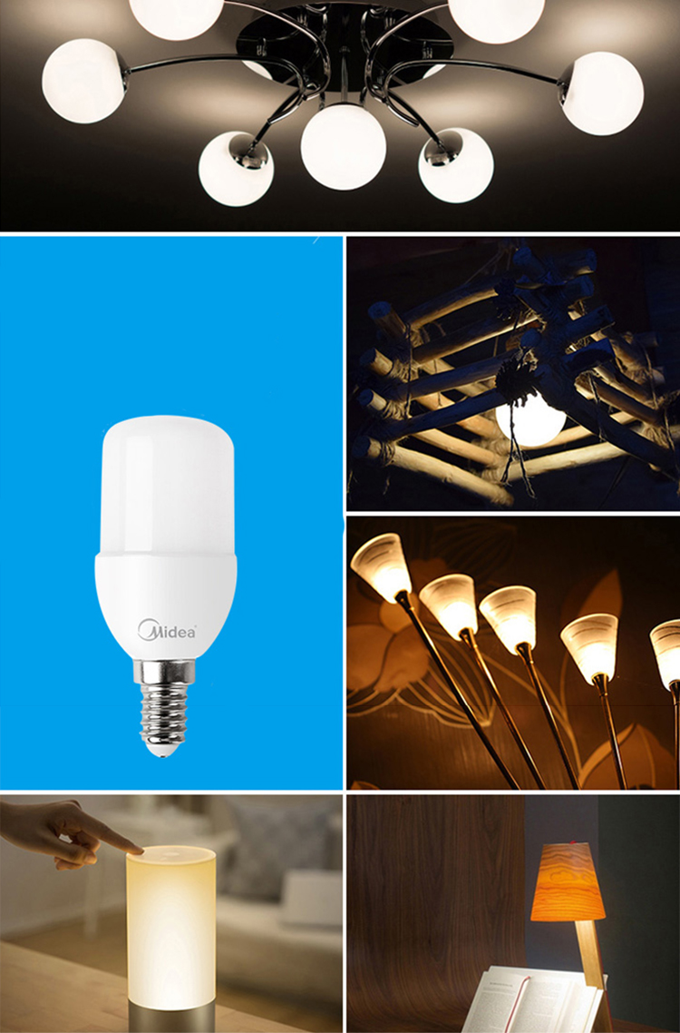 Bóng Đèn LED 3W Ánh Sáng Vàng Midea E14 Bóng Đèn LED 3W Ánh Sáng Vàng Midea E14