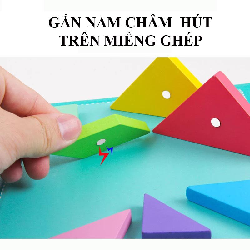 Đồ Chơi Xếp Hình Trí Uẩn Tangram 7 Mảnh 8 Mảnh 9 Mảnh Có Nam Châm Lắp Ráp Đồ Chơi Gỗ Thông Minh Rèn Luyện Trí Tưởng Tượng Và Sáng Tạo Hàng Trăm Hình Khác Nhau
