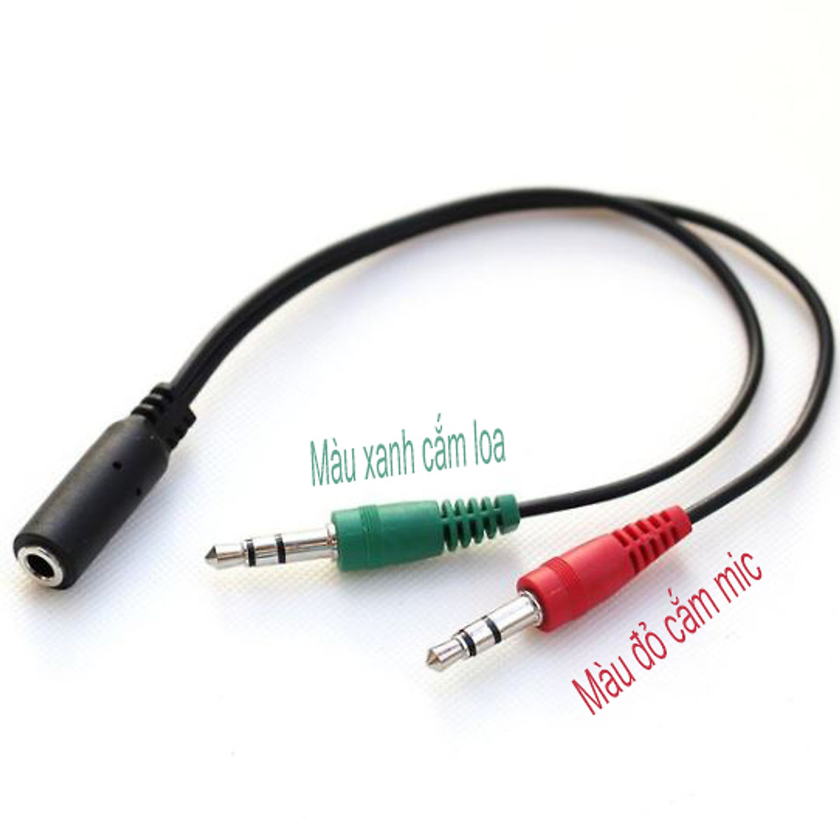 Cáp gộp tai nghe và mic ra jack 3,5mm âm