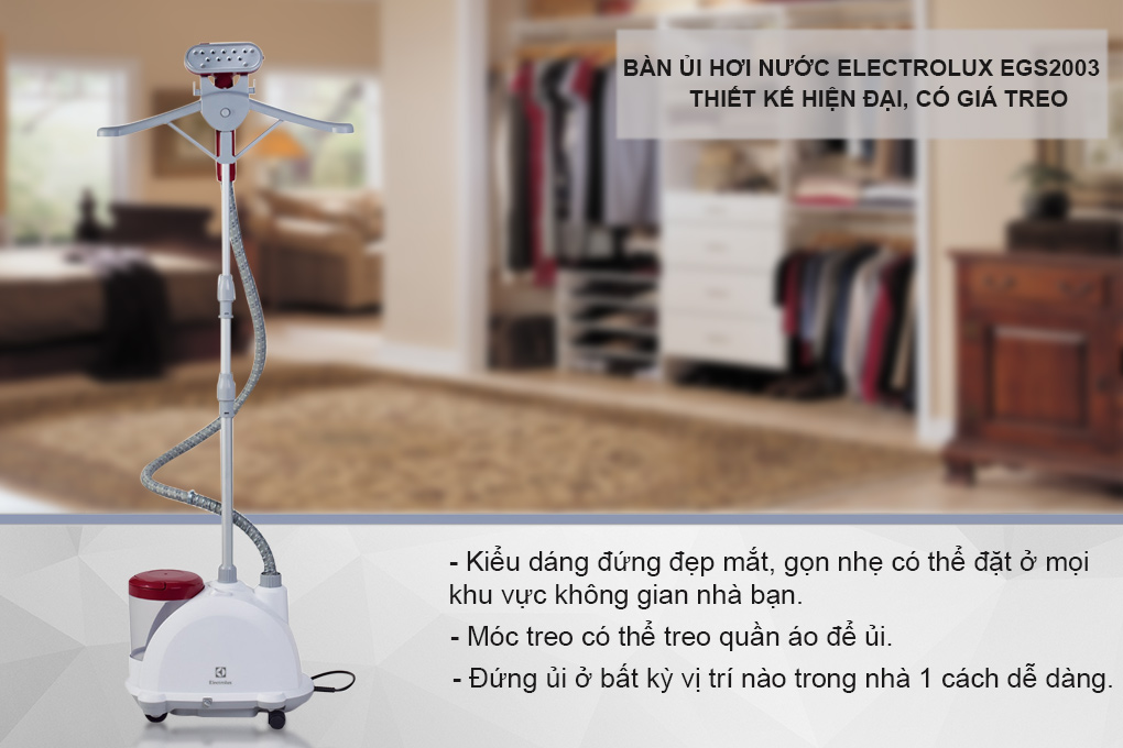 Bàn Ủi Hơi Nước Đứng Electrolux EGS2003 (1300W) - Trắng