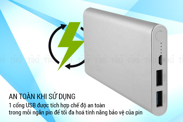 Pin Sạc Dự Phòng Polymer Eveready 10000mAh Silver