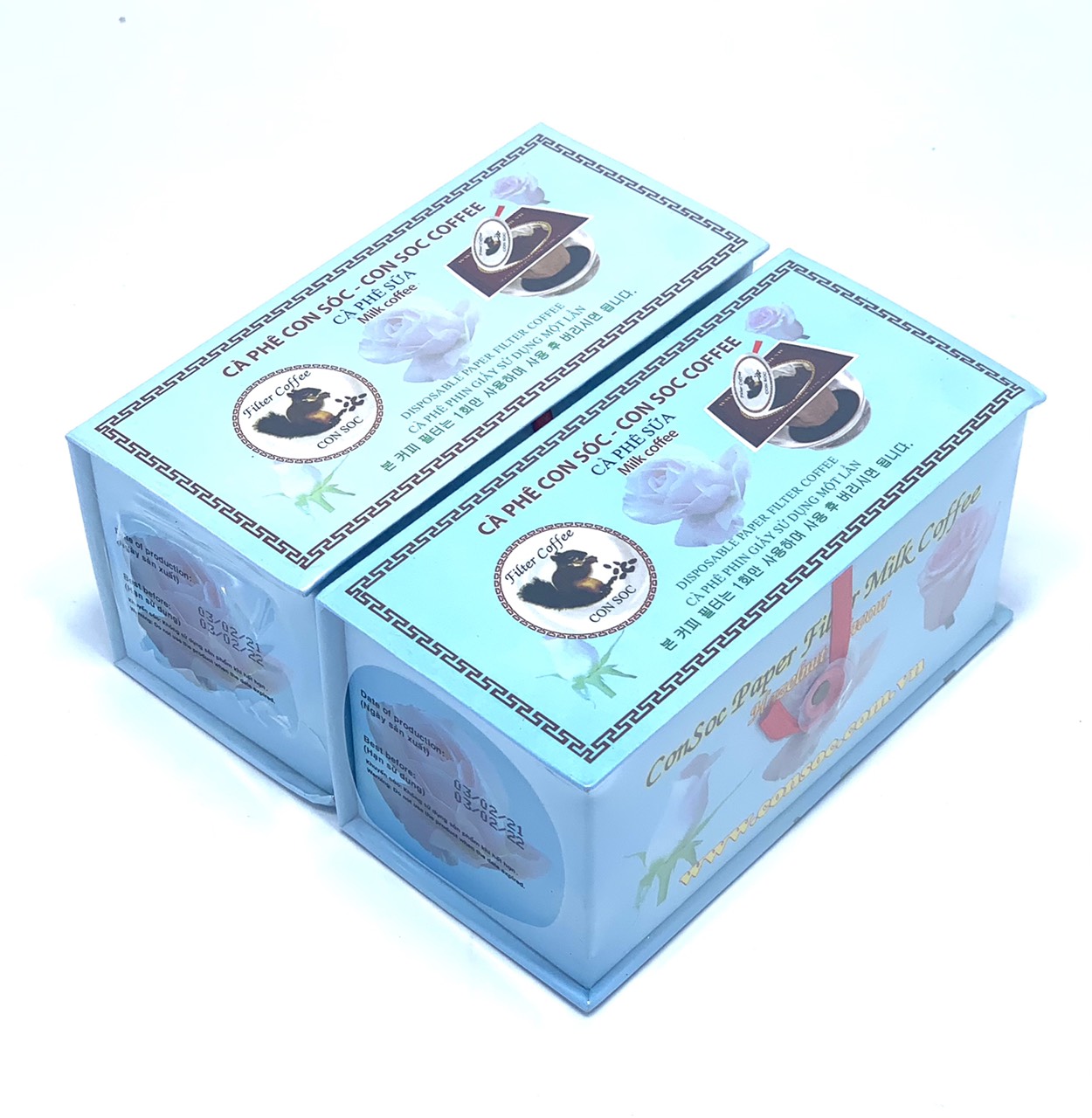 cà phê Con Sóc Sữa phin lọc Giấy