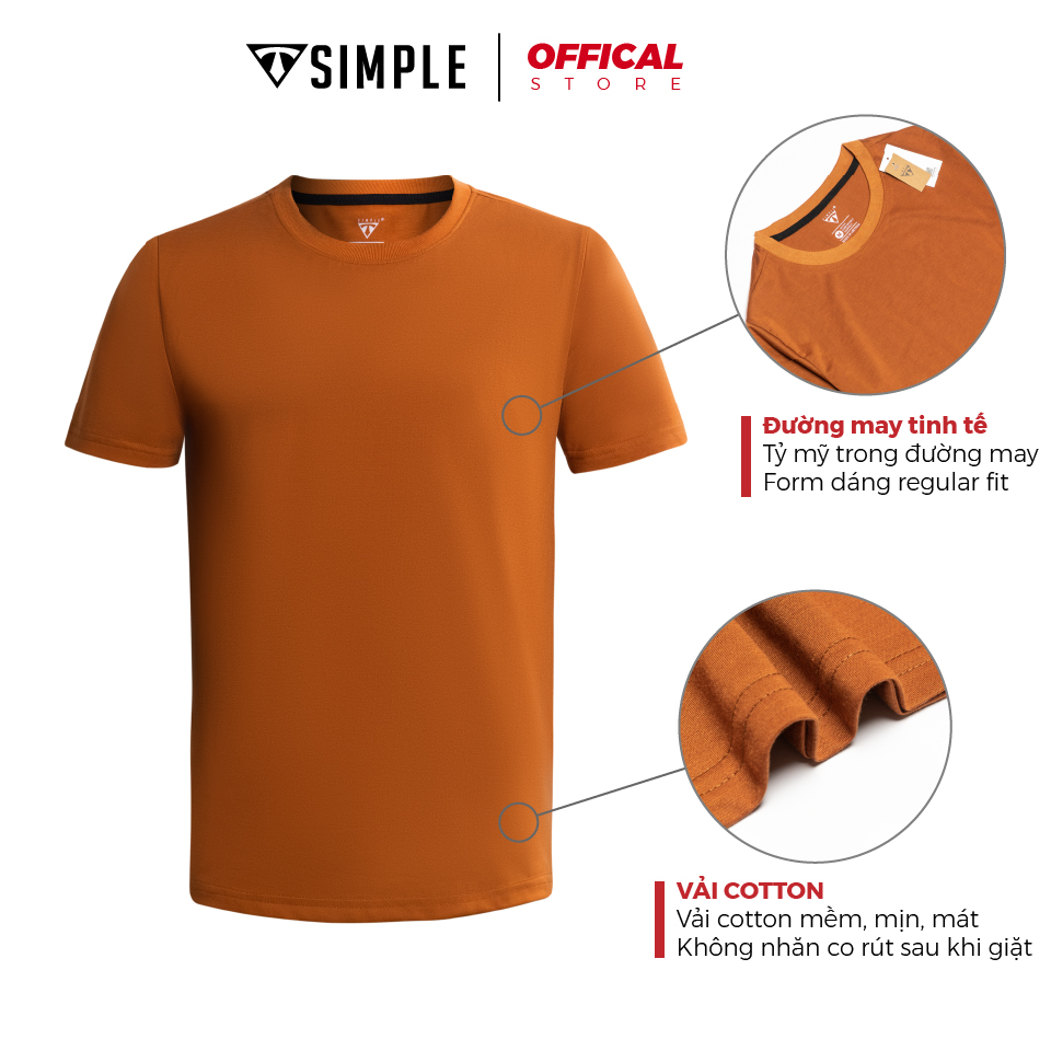 Áo Thun Nam cổ tròn TSIMPLE - Basic tay ngắn vải cotton co giãn, dày dặn , form chuẩn nhiều màu 5 981d9f24e910b9dc09bdd4346e8444dc