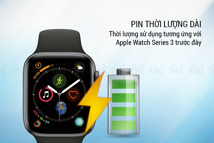 Đồng Hồ Apple Watch Series 4 GPS + Cellular, 40mm Space Gray Aluminum Case with Black Sport Band - Hàng nhập khẩu