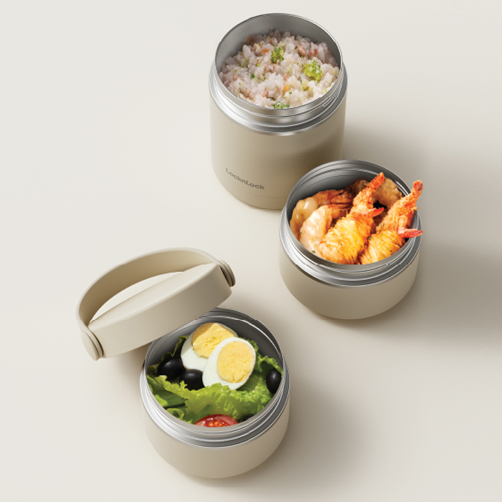 Bộ hộp cơm giữ nhiệt LocknLock Tower Vacuum Lunch Box - LHC8058 - Hàng chính hãng