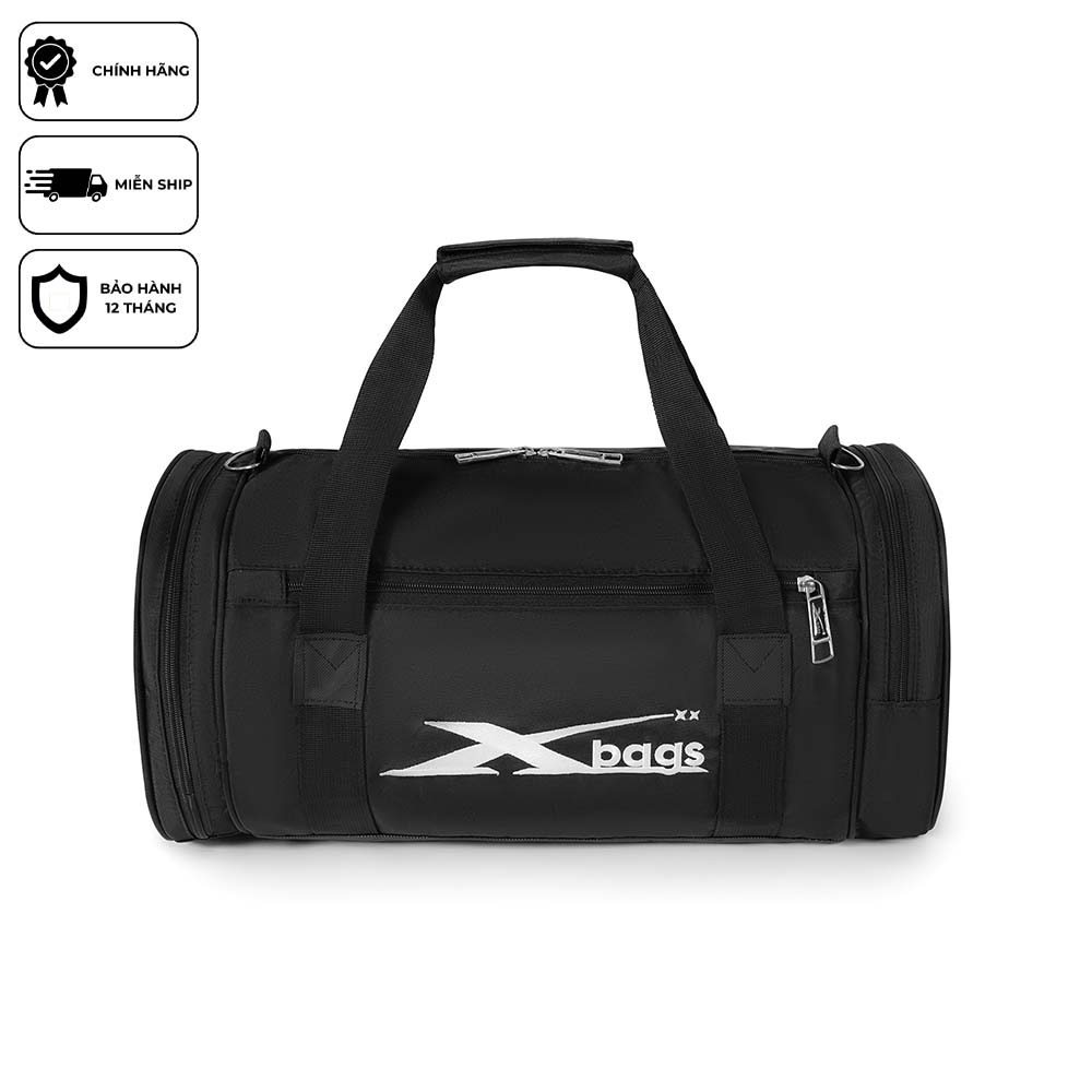 Túi Trống Đen Cao Cấp Thời Trang Xbags Xb 6001 – Ngăn Rộng, Ngăn Giày Riêng, Dây Đeo Êm Ái, Tiện Lợi Cho Du Lịch, Gym, Yoga!
