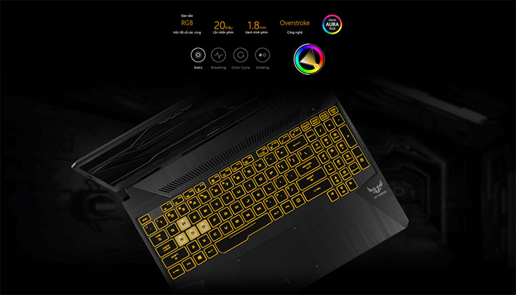Laptop Asus TUF Gaming FX504GM-EN303T Core i7-8750H/Win10 (15.6″ FHD 120Hz) - Hàng Chính Hãng