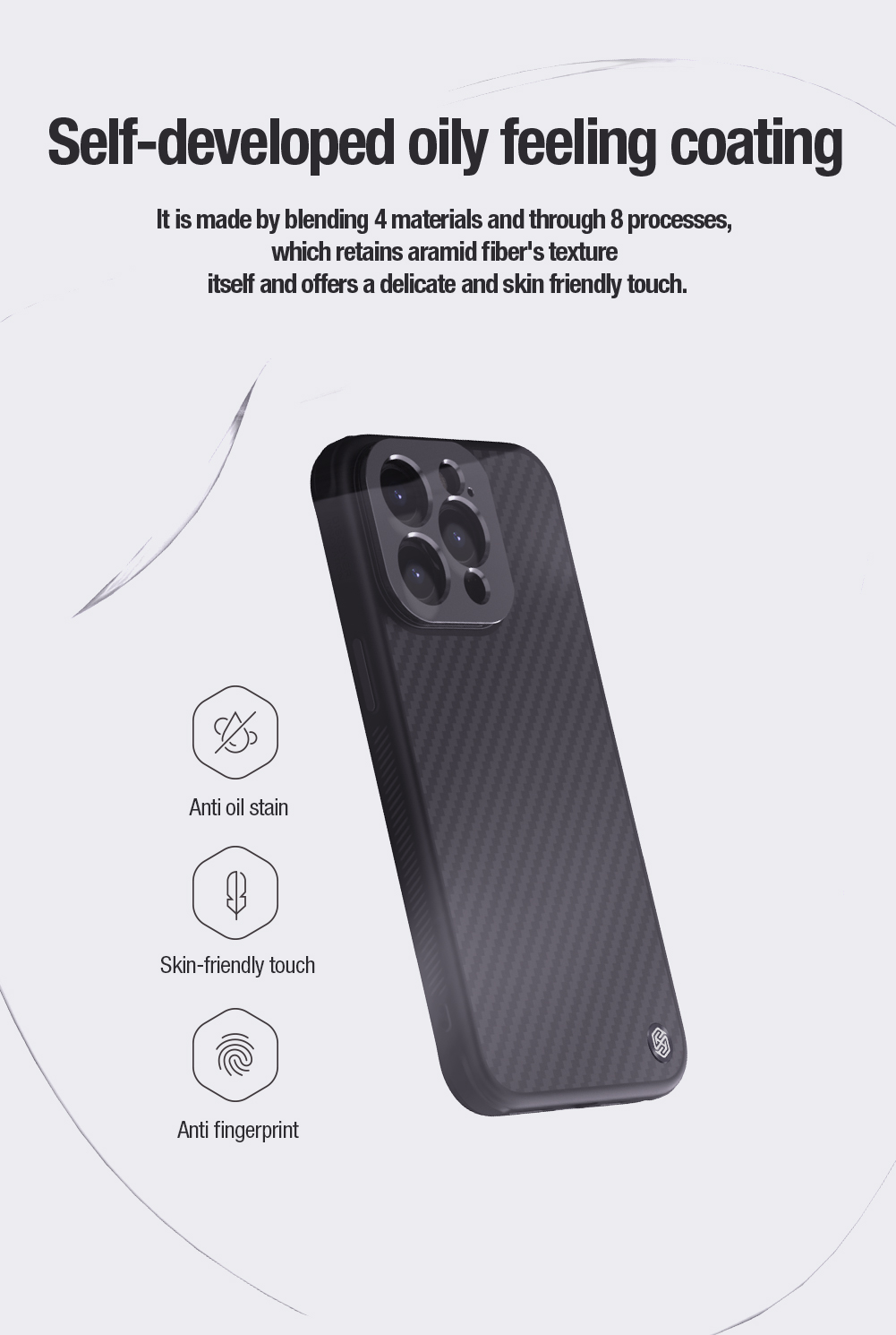 Ốp Lưng Nillkin CarboProp Magnetic Case Cho iPhone 15 Pro Max - Hàng Chính Hãng