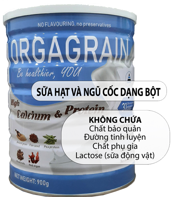 Sữa Hạt Orgagrain Thuần Chay - 36 Loại Hạt - Không Đường - Giàu Vitamin, Chất Xơ Và Canxi, Cải Thiện Hệ Tiêu Hóa - Tốt Cho Tim Mạch - Dành Cho Cả Gia Đình, Trẻ Từ 3 Tuổi Và Người Ăn Thực Dưỡng - FECVEN