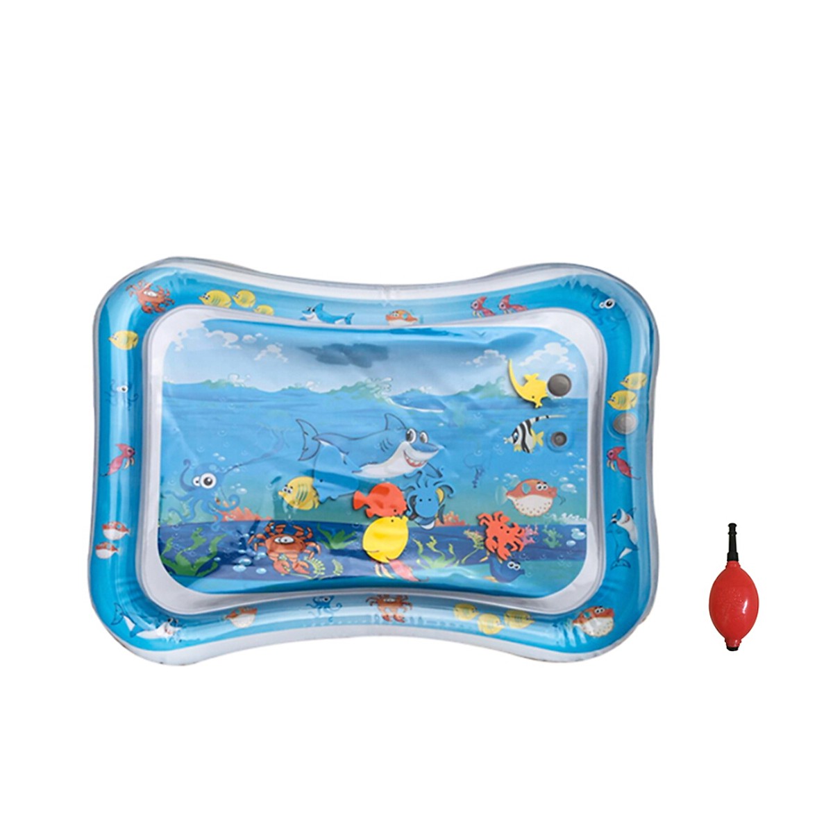 Baby Inflatable Water Play Mat Tummy Time Baby Fun Mat Child Development Play Center with Manual Inflator Pump for 0~3 Years Old I Baby Inflatable Water Play Mat Tummy Time Baby Fun Mat Child Development Play Center with Manual Inflator Pump for 0~3 Years Old I