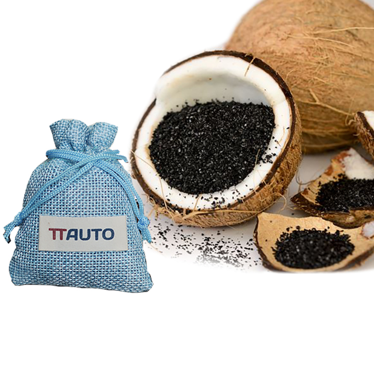 Túi than hoạt tính TTAUTO 100% từ gáo dừa Bến Tre khử mùi diệt khuẩn trên ô tô, tủ đồ, phòng tắm - Túi 300 Gram