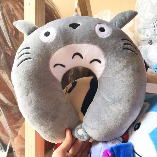 Gối Chữ U Mèo Totoro U24 (Màu Xám)