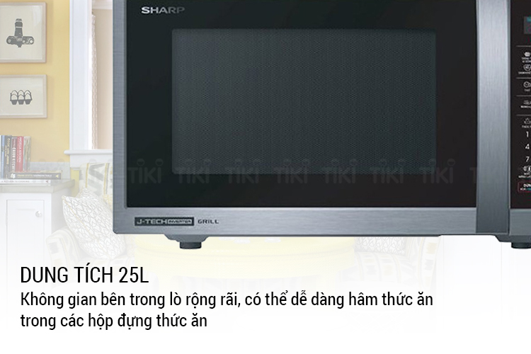 Lò Vi Sóng Điện Tử Có Nướng Sharp R-G52XVN-ST (25 Lít) - Hàng Chính Hãng