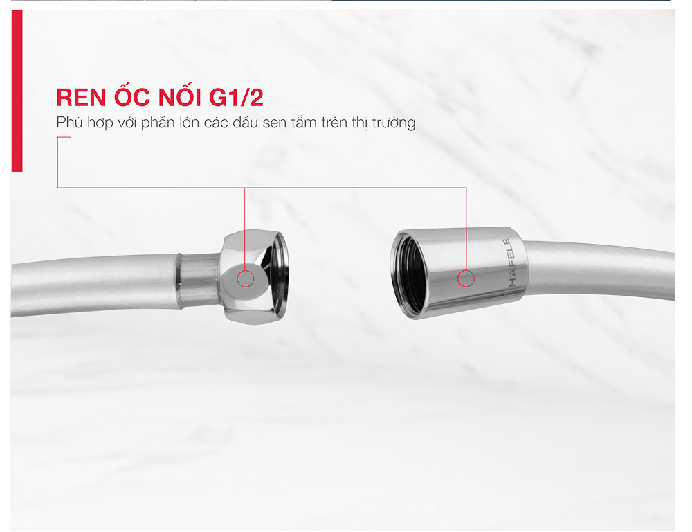 Dây cấp sen tắm Chiba Hafele G1/2 589.34.905 (Hàng chính hãng)