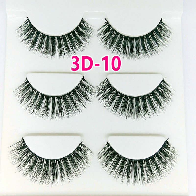 Lông mi giả lông chồn 3 Fashion Eyelashes 3 Faux-Cils 3D 1 bộ 3 cặp