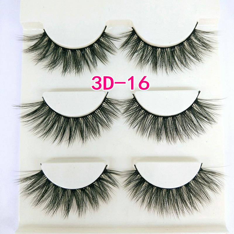Lông mi giả lông chồn 3 Fashion Eyelashes 3 Faux-Cils 3D 1 bộ 3 cặp