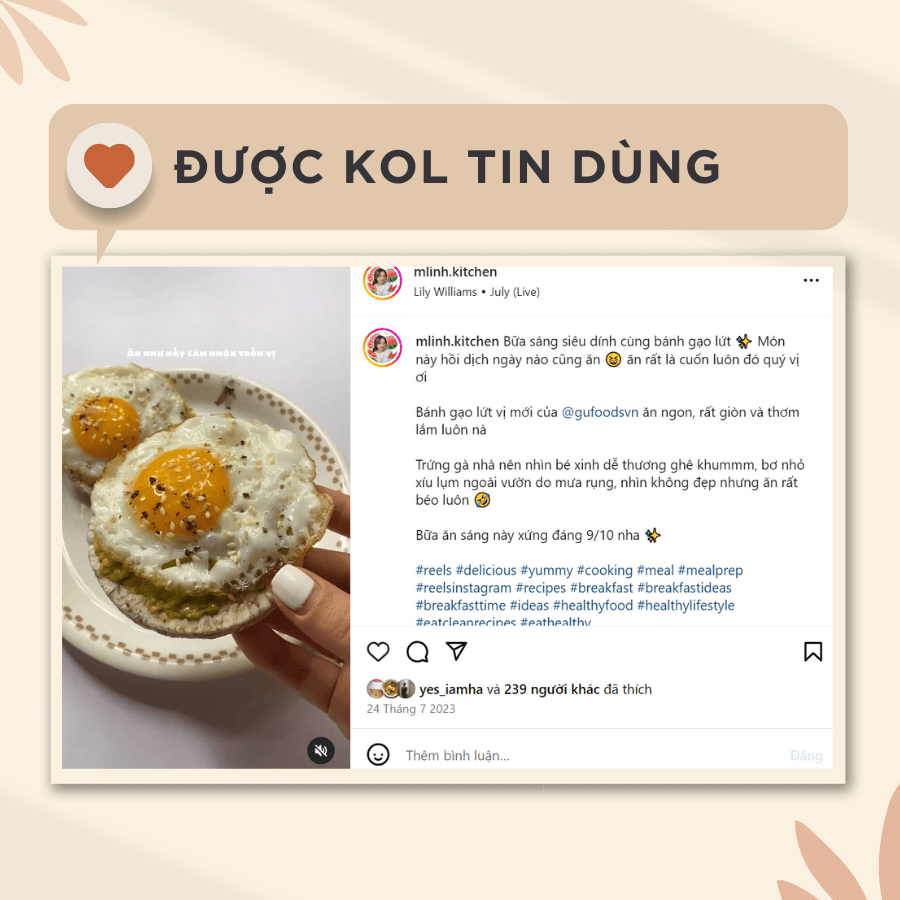 Bánh gạo lứt mầm ST25 GUfoods - Giàu chất xơ và GABA tự nhiên, Không chiên dầu, Không đường, Lành mạnh, Phù hợp Eat clean, Ăn vặt healthy, Thực dưỡng, Tập Gym, Thuần chay