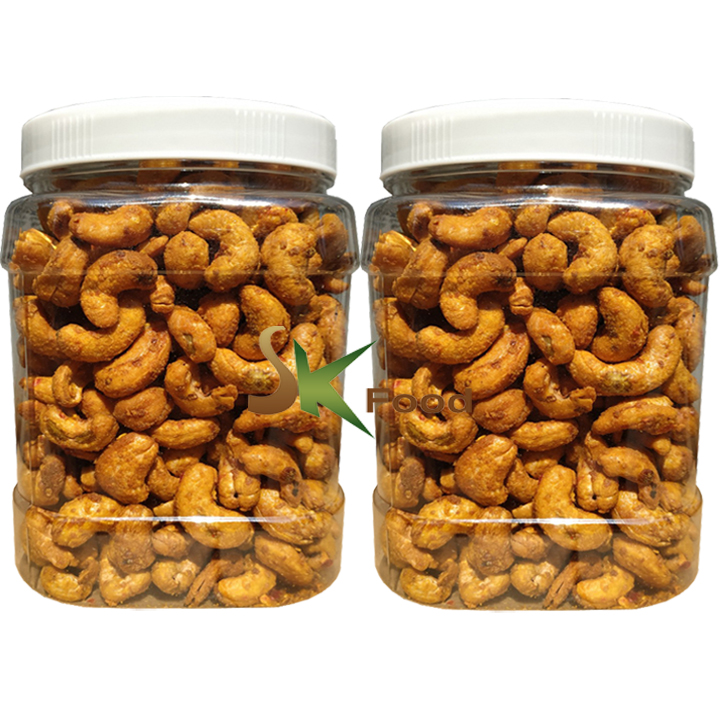 1KG HẠT ĐIỀU NGUYÊN RANG TỎI ỚT LOẠI CAO CẤP THƯƠNG HIỆU SK FOOD