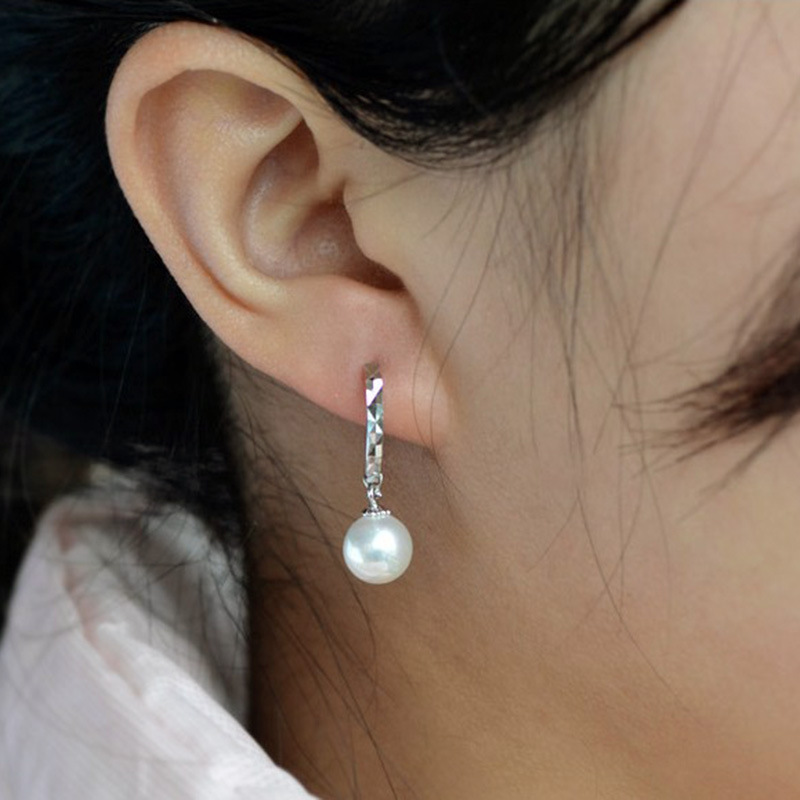 Bông tai nữ tòng teng siêu dễ thương đính đá zircon sang trọng, cườm giả ngọc 