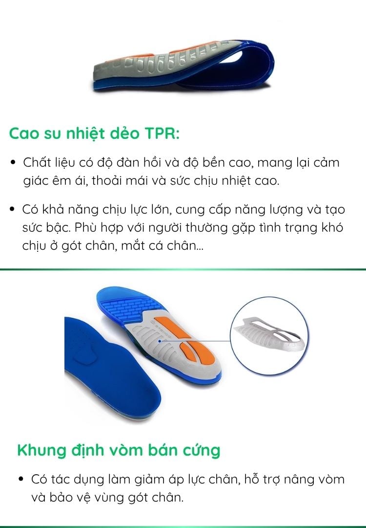Lót giày sức khỏe Spenco Total Support Gel - giảm chấn dùng đứng lâu, công việc mang vác nặng
