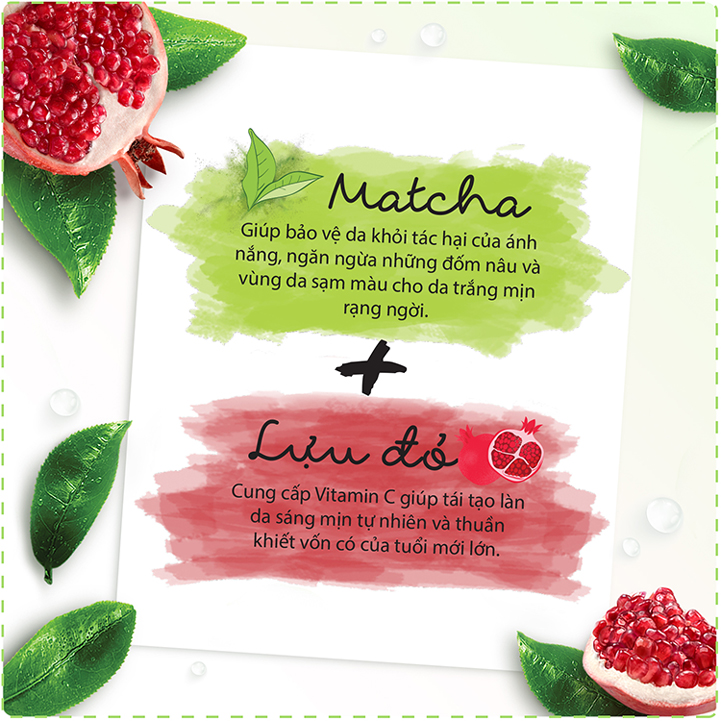 Kem Nén Dưỡng Trắng Hazeline Matcha Và Lựu Đỏ (8g)