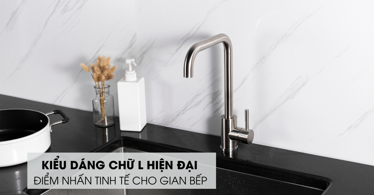 Thiết kế hiện đại của vòi rửa chén Ecalite EF-K128S