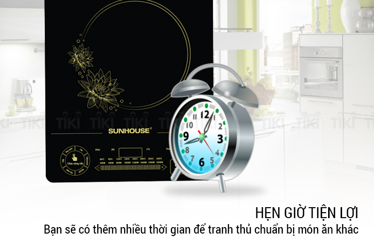 Bếp Điện Từ Cảm Ứng Sunhouse SHD6865 (2200W) - Kèm Nối Lẩu - Hàng Chính Hãng